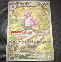 Nidoking Holo Illustration Rare Full Art Pokemon TCG SV 151 174/165 2023 - Image 1
