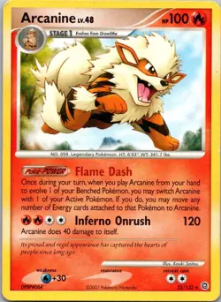 2007 Secret Wonders Arcanine Rare #22/132 - Image 1