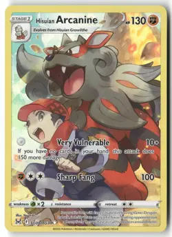 HISUIAN ARCANINE TG08/TG30 HOLO LOST ORIGIN TRAINER GALLERY POKEMON NM - Image 1