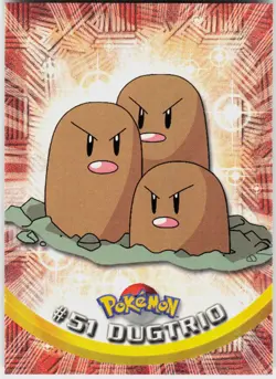 Dugtrio #51 Topps Blue Logo Series 1 Pokemon NM - Image 2