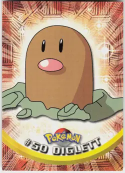 Diglett #50 Topps Blue Logo Series 1 Pokemon NM - Image 2