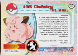 Clefairy #35 Topps Blue Logo Series 1 Pokemon NM - Image 3
