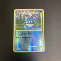 Azumarill 18/130 Diamond & Pearl REVERSE HOLO Rare Pokemon Card LP - Image 1
