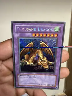 Yugioh Thousand Dragon MRD-143 Secret Rare REVERSE HOLO BLEED SECRET ERROR - Image 1