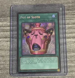 Yu-Gi-Oh! TCG Pot of Sloth 1st Edition Secret Rare CORI-EN061 - Image 1
