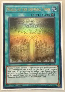 YuGiOh! Walls of the Imperial Tomb MP25-EN168 1st Edition NM UR - Image 1
