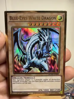 Blue-Eyes White Dragon MGED-EN001 Yu-Gi-Oh 1st Edition NM - Image 1