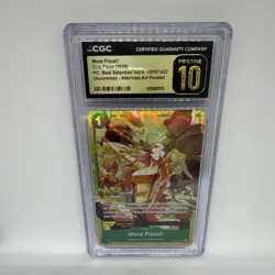 More Pizza!! OP07-037 Best Selection Vol.4 Uncommon Alt Art CGC 10 Pristine - Image 1
