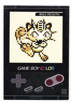 NINTENDO POKEMON GAMEBOY COLOR Card # 052 *MEOWTH* RARE HOLO SILVER - Image 2