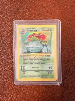 Pokemon TCG: Venusaur 15/102 Holo Rare Base set WOTC 1999 Vintage Card - Image 1