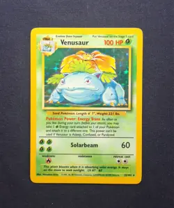 Venusaur 15/102 Base Set Holo Rare 1999 WOTC Pokemon Card TCG Vintage - MP/LP - Image 3