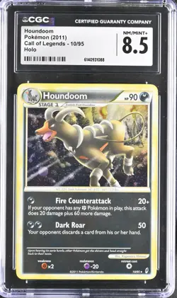 CGC 8.5 NM/MINT+ Houndoom 10/95 Call Of Legends Holo Pokemon Card - Image 1