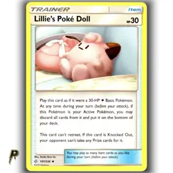 Pokemom Sun & Moon Cosmic Eclipse Lillie's Poke Doll 197/236 Uncommon Card NM - Image 1