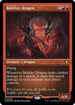 Balefire Dragon (Foil Etched) -Foil Near Mint MTG Commander Masters - Image 1