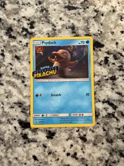 Psyduck SM199 Stamped Holo Detective Pikachu Pokemon Card Great Condition - Image 1