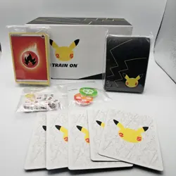 Empty Celebrations ETB With Extras! Dividers, Dice, 65 Card Sleeves, Energy Pack - Image 1