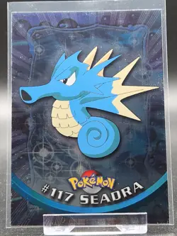 Pokemon Card - Seadra #117 - Pokemon Topps Series 2 - Silver Foil - Blue Logo - Image 1