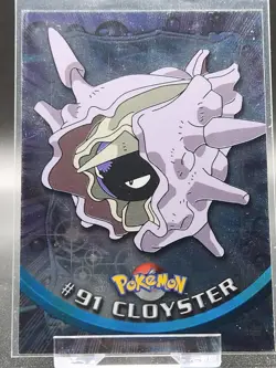 Pokemon Card - Cloyster #91 - Pokemon Topps Series 2 - Silver Foil - Blue Logo - Image 1