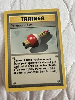Pokemon TCG Flute Base Set Trainer 86/102 Regular Uncommon Non-Holo Card - Image 1