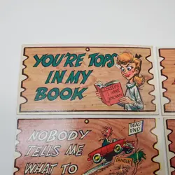 Vintage Wacky Plaks Comic Postcard Lot 14 Topps TCG Humor Cards 1950s 60s - Image 2
