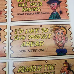 Vintage Wacky Plaks Comic Postcard Lot 14 Topps TCG Humor Cards 1950s 60s - Image 5