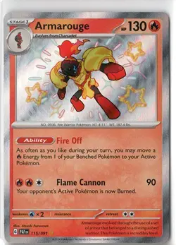 Armarouge Holo - PAF #115 Shiny Rare - NM / Mint SV: Paldean Fates Single - Image 2