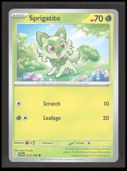 Sprigatito 013/198 SV01: Scarlet & Violet Base Set Pokemon tcg Card CB-1-9-B-15 - Image 1