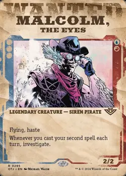Malcolm, the Eyes 0295 Showcase Non Foil Rare Thunder Junction MTG NM - Image 1