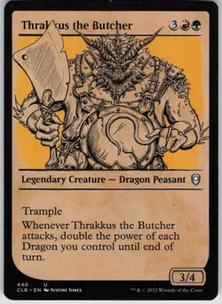 Thrakkus the Butcher (Showcase) 440 CL: Battle for Baldur's Gate MTG NM - Image 1
