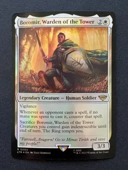 MTG Lord of the Rings - Boromir, Wardern of the Tower Rare Foil - Image 1