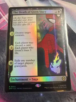 The Death of Gwen Stacy 54 Rare Marvel's Spider-Man Magic: The Gathering Foil NM - Image 1