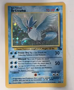 Articuno 2/62 Fossil Holo Rare Pokemon Card LP - Image 1