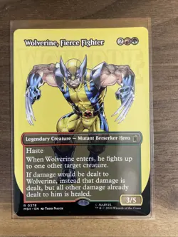 Wolverine, Fierce Fighter (Borderless) Marvel Super Heroes Regular R378 - Image 1