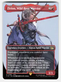 FIRION, WILD ROSE WARRIOR (BORDERLESS) - Magic: The Gathering - AYAKA NM/M - Image 1