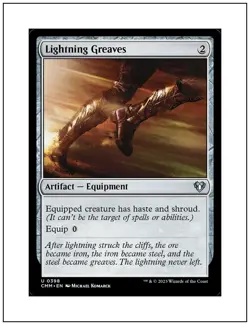 Lightning Greaves, Commander Masters, Magic the Gathering MTG NM - Image 1