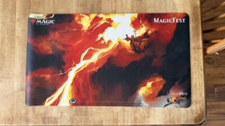Official Ultra Pro Lightning Bolt Playmat Magicfest MTG Magic TCG Deskmat Red - Image 1