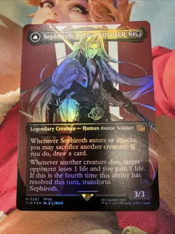 Sephiroth, Fabled Soldier (Final Fantasy) NM foil borderless MTG #382 - Image 1