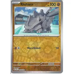 Rhyhorn - Reverse Holo Card - Stellar Crown - Pokemon TCG - 074/142 - Image 1