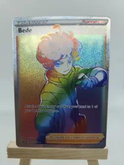 Pokemon Bede 207/202 Secret Rare Full Art Holo Sword & Shield TCG Card - Image 1