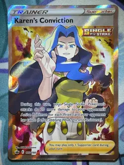 Karen's Conviction - Full Art - 193/198 - SWSH Chilling Reign - Pokemon TCG - LP - Image 1