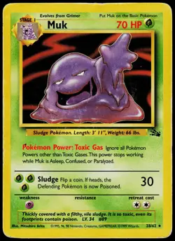 Muk 28/62 Fossil - Unlimited Pokemon HP (Rare) - Image 1