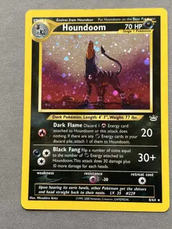 Houndoom Neo Revelation Holo Card 8/64 Unlimited Rare Pokemon TCG - Image 1