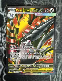 Mega Excadrill EX 103/084 Holo Rare Pitch Black Mint PACK FRESH - Image 1