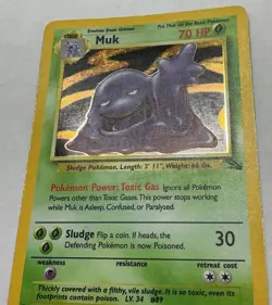Muk 13/62 Holo Rare Fossil Pokemon Unlimited Holo MP - Image 5