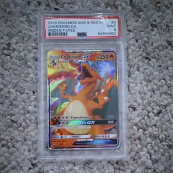 Pokemon Charizard GX 9/68 Hidden Fates Holo GX Ultra Rare English 2019 PSA 9 - Image 1
