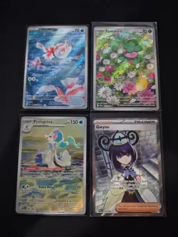 Pokemon Pitch Black Card Lot 3 IR & 1 F/A Golden, Primarina, Gwynn, Formantis - Image 1