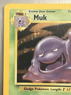 Muk 13/62 Holo Rare Fossil 1999 Pokemon EN DMG Unlimited Grass Vintage TCG - Image 4