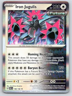 2023 POKEMON IRON JUGULIS PARADOX RIFT 158/182 HOLO RARE NM A5170 FREE S&H - Image 1