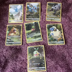 Pokemon TCG Crown zenith Galarian gallery Lot Connected Artwork, Turtwig, Riolu - Image 1