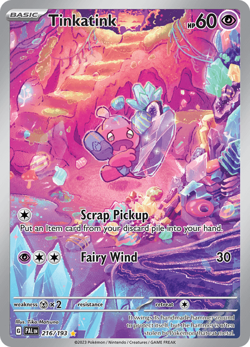 Pokemon TCG Tinkatink 216/193 Illustration Rare Paldea Evolved NM/M - Image 1